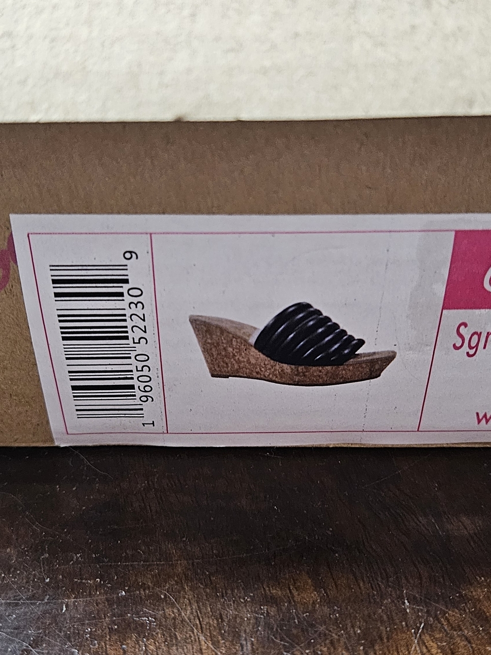 Black Cork Wedge Slide Sandal - Women's - Picture 2 of 5